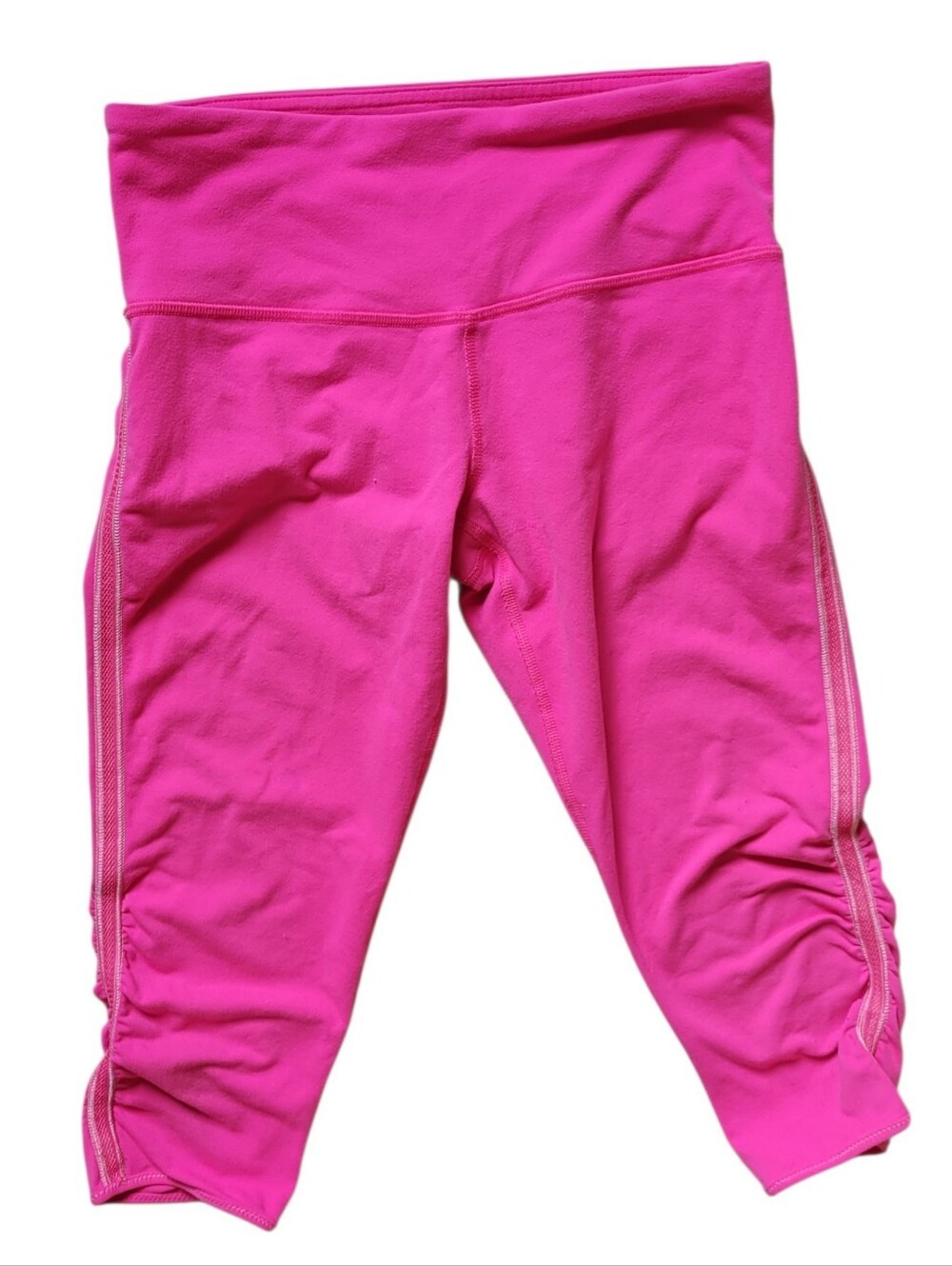 LULULEMON Hot Pink Ruched Crop Leggings 4